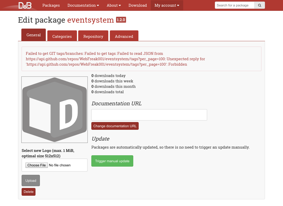 package view general tab