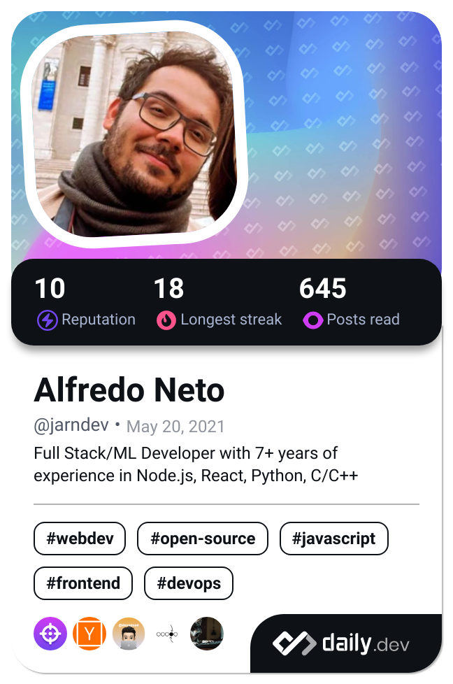 Alfredo Neto's Dev Card