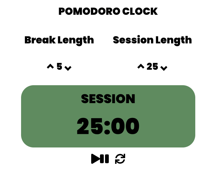 Pomodoro Clock Screenshot