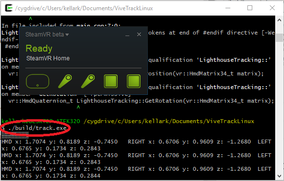 Runnning the example on windows