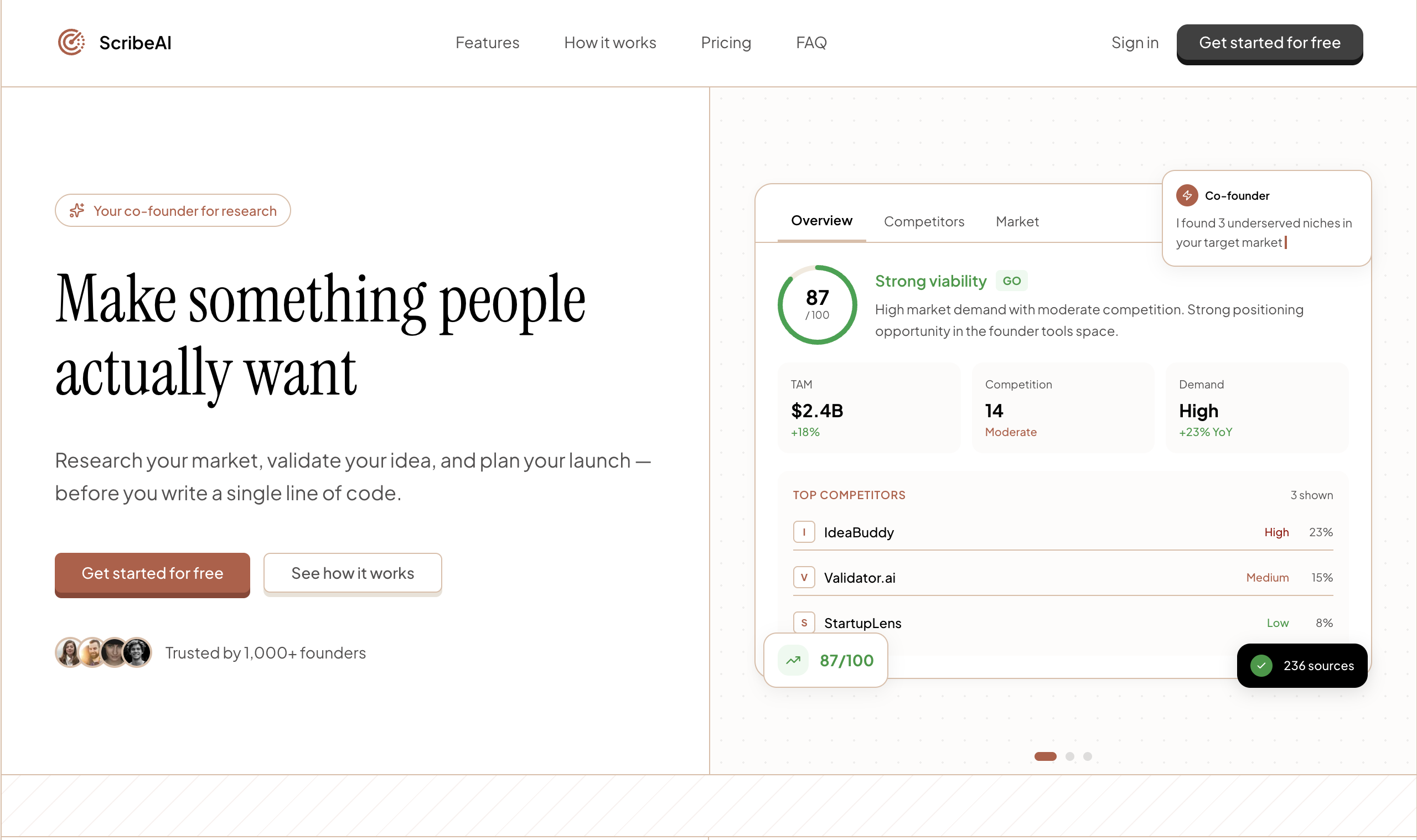 ScribeAI — AI Co-Founder for Startups