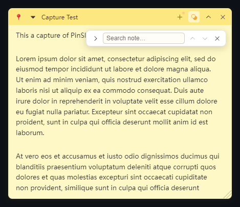 Find inside a note