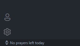 No prayer left status bar