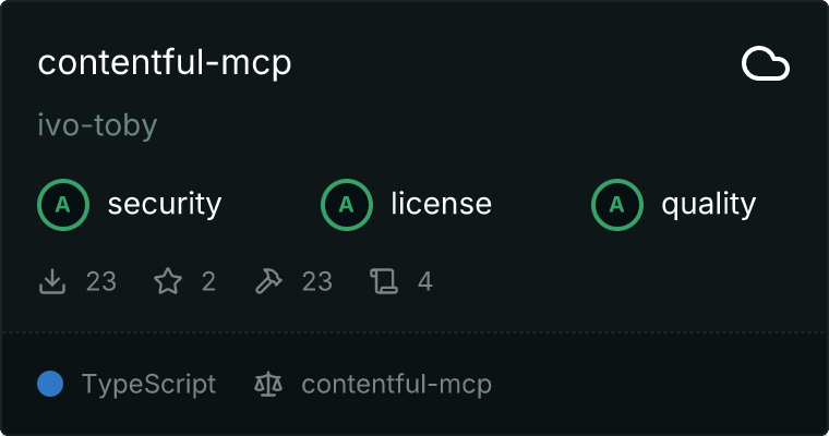 contentful-mcp MCP server