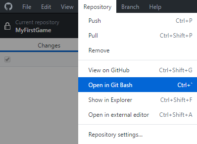 GitHub Desktop - git bash