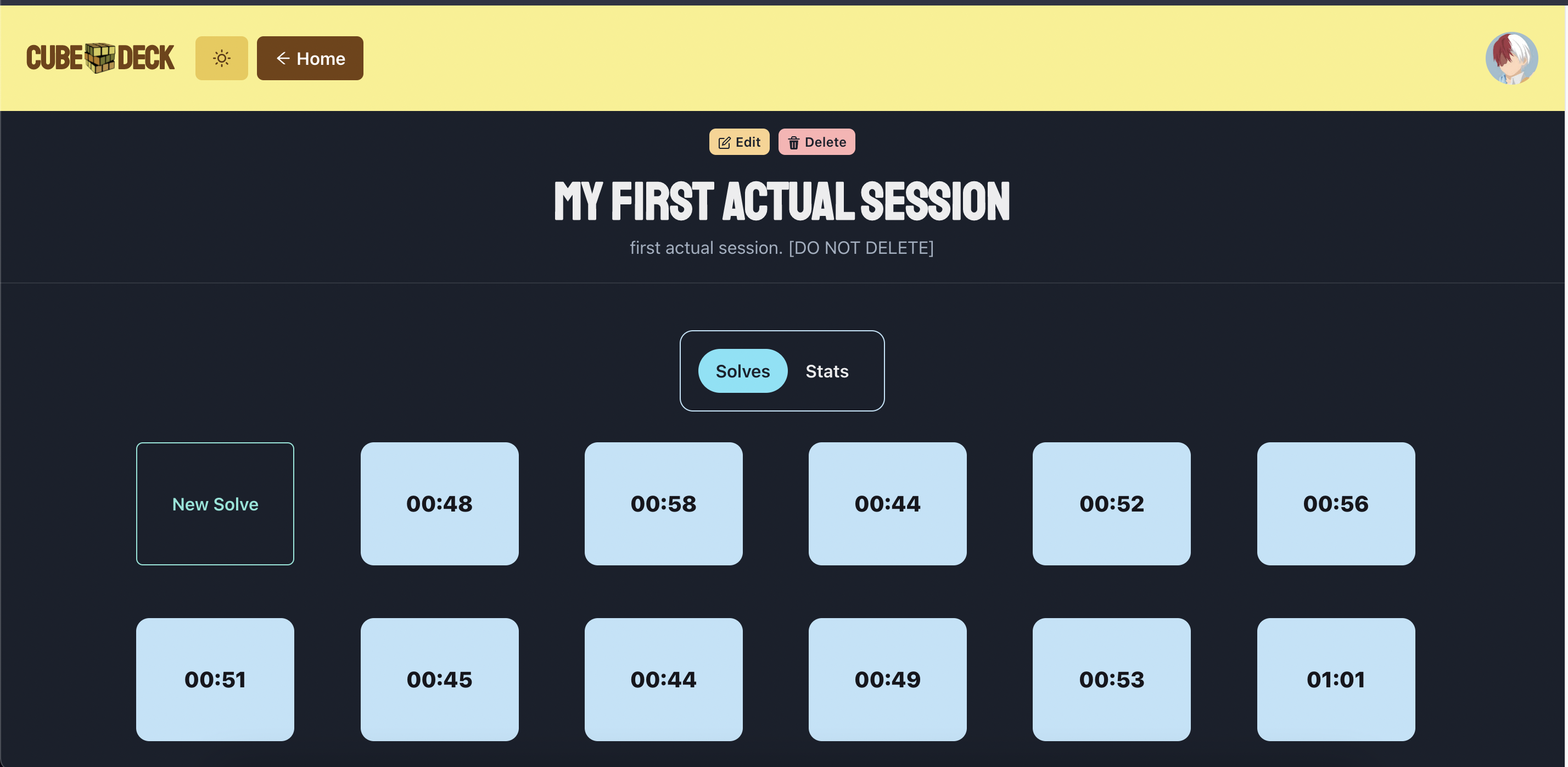 session screenshot