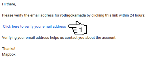 Mapbox - Confirm email