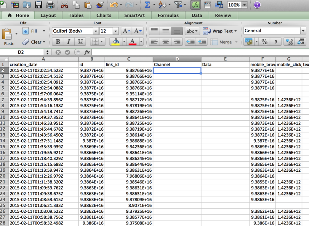 Excel Headers