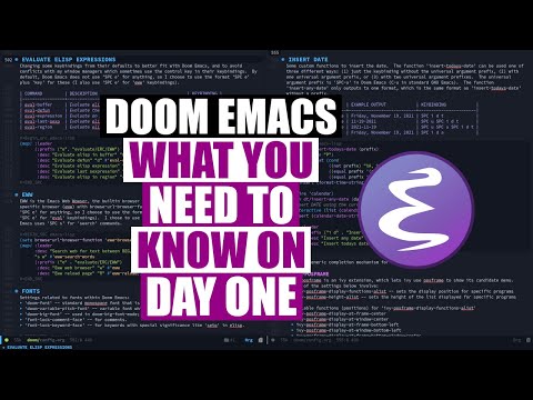 Doom Emacs On Day One (Learn These Things FIRST!) - DistroTube 