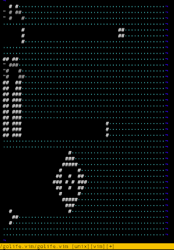 Game of Life running in Vim