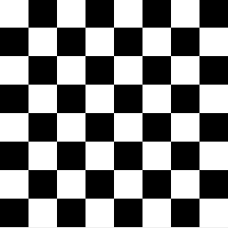 Black and white chessboard