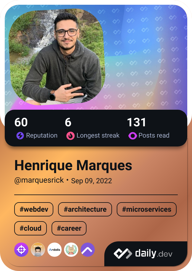 Henrique Marques's Dev Card