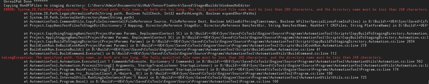 filepath too long error