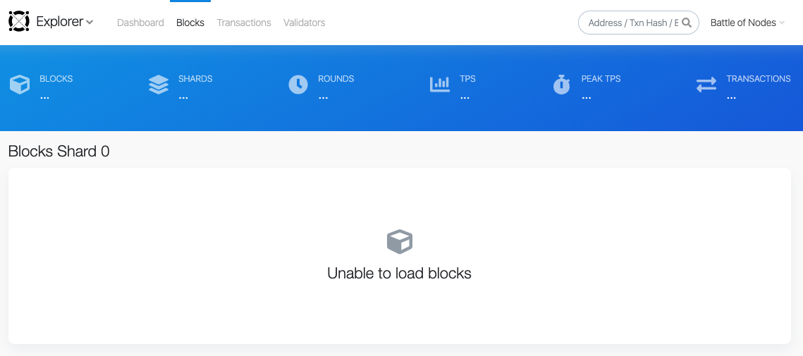 Unable to load blocks