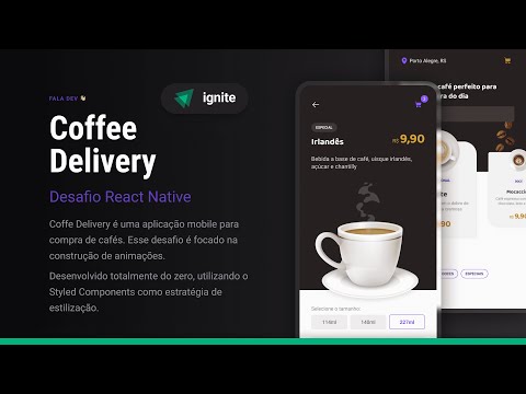Vídeo de demonstração do app coffee-delivery