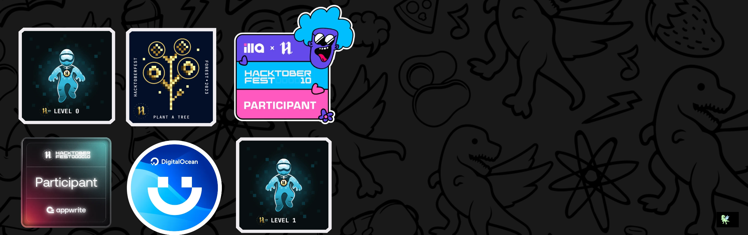 An image of @didumfernando's Holopin badges, which is a link to view their full Holopin profile