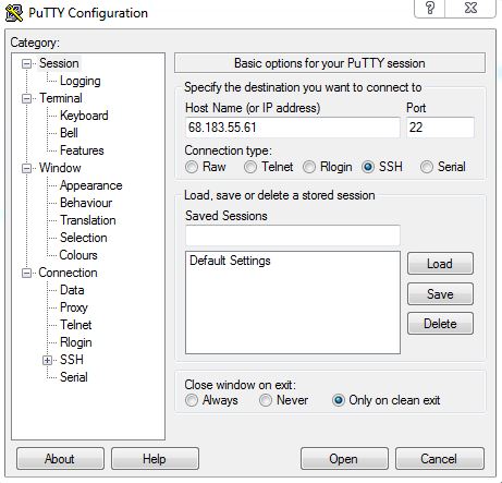 Example-PuttyLogin