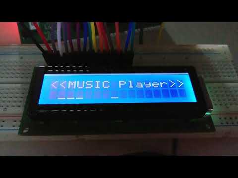 STM32F407 LCD 44790 16x2 Music Spectrum