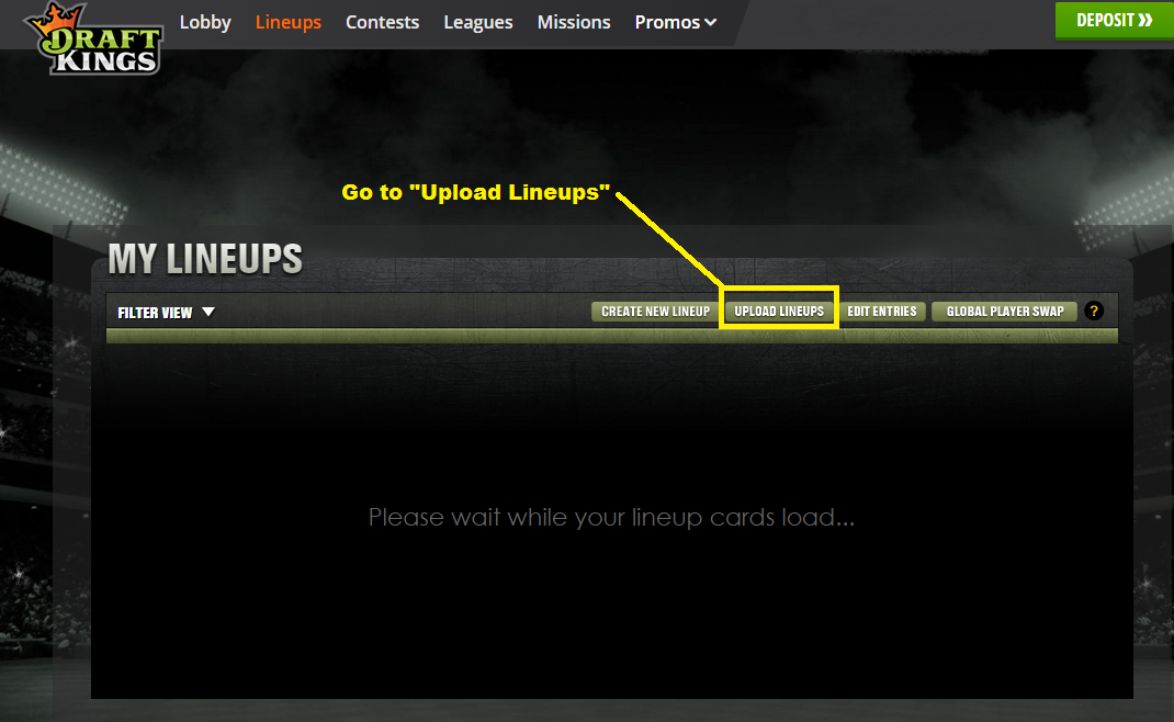 Upload Lineups