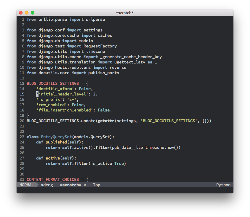 emacs screenshot