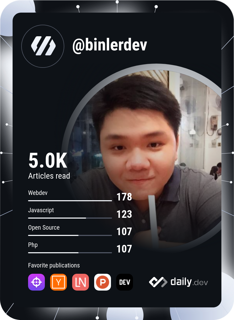 Binler's Dev Card