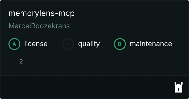 memorylens-mcp MCP server