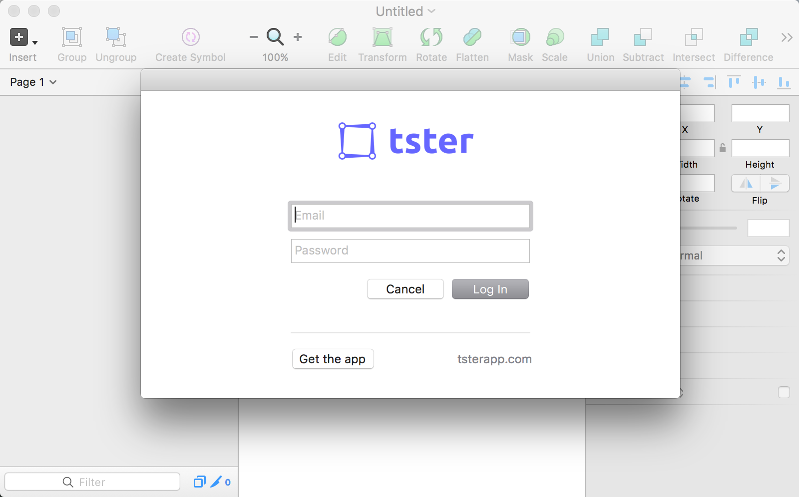 second screen of tster sketch plugin