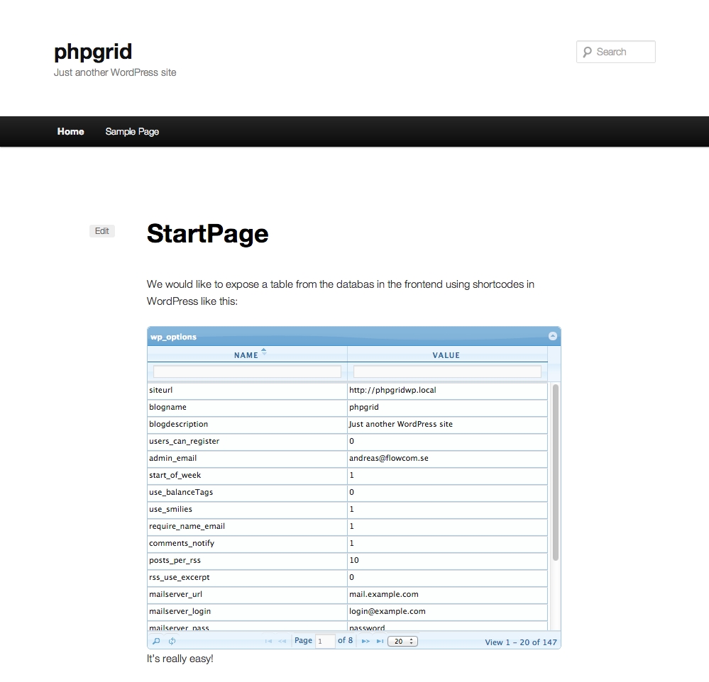 phpgrid