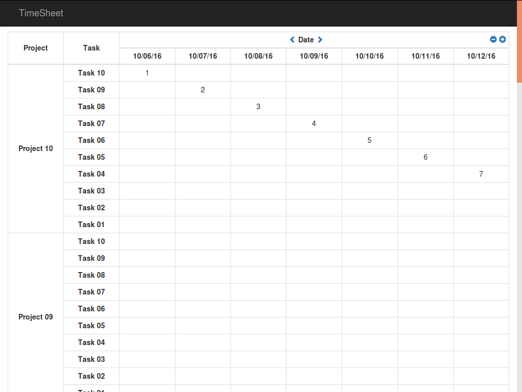 time sheet application