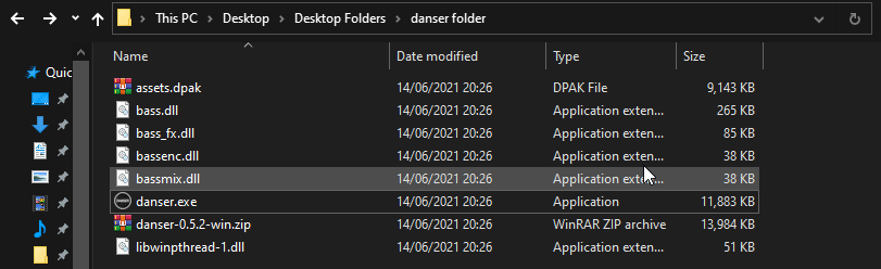 Opening powershell into danser folder