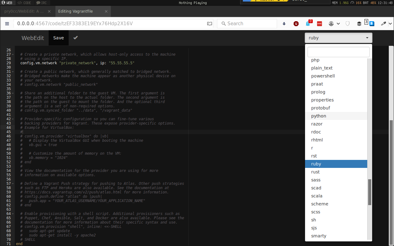 GitHub - pry0cc/WebEdit: A browser based text editor - for local files ...