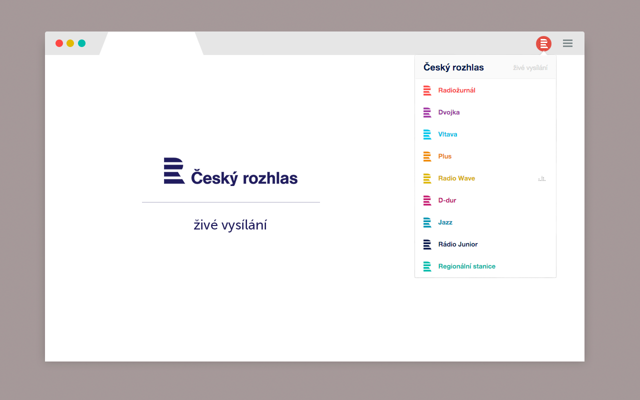 " Živé vysílání Českého rozhlasu pro Google Chrome"