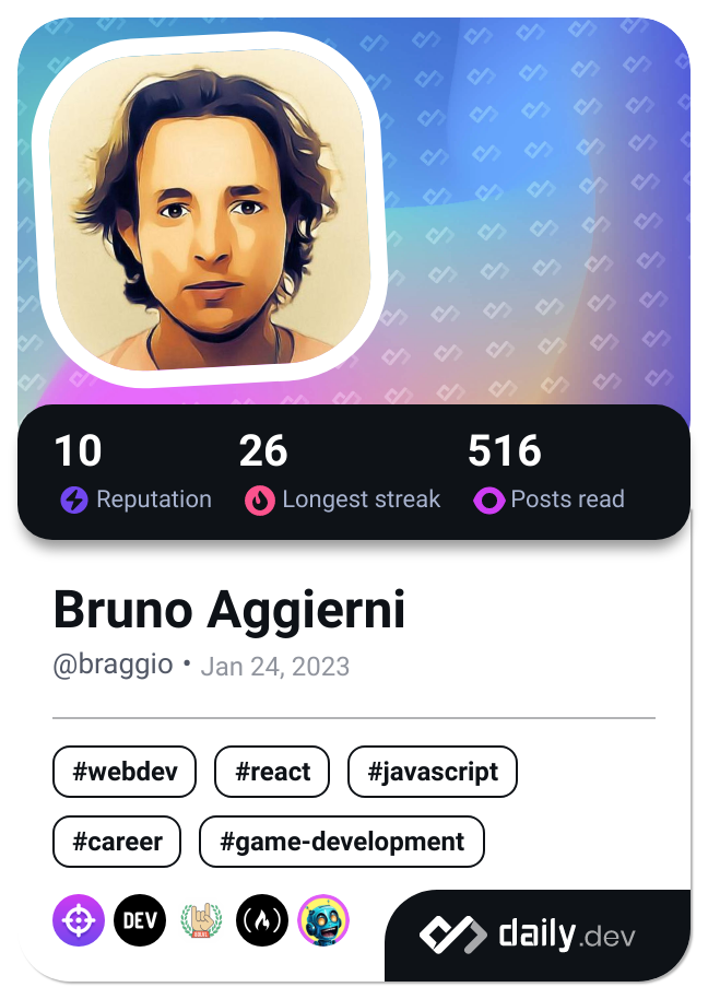 Bruno Aggierni's Dev Card