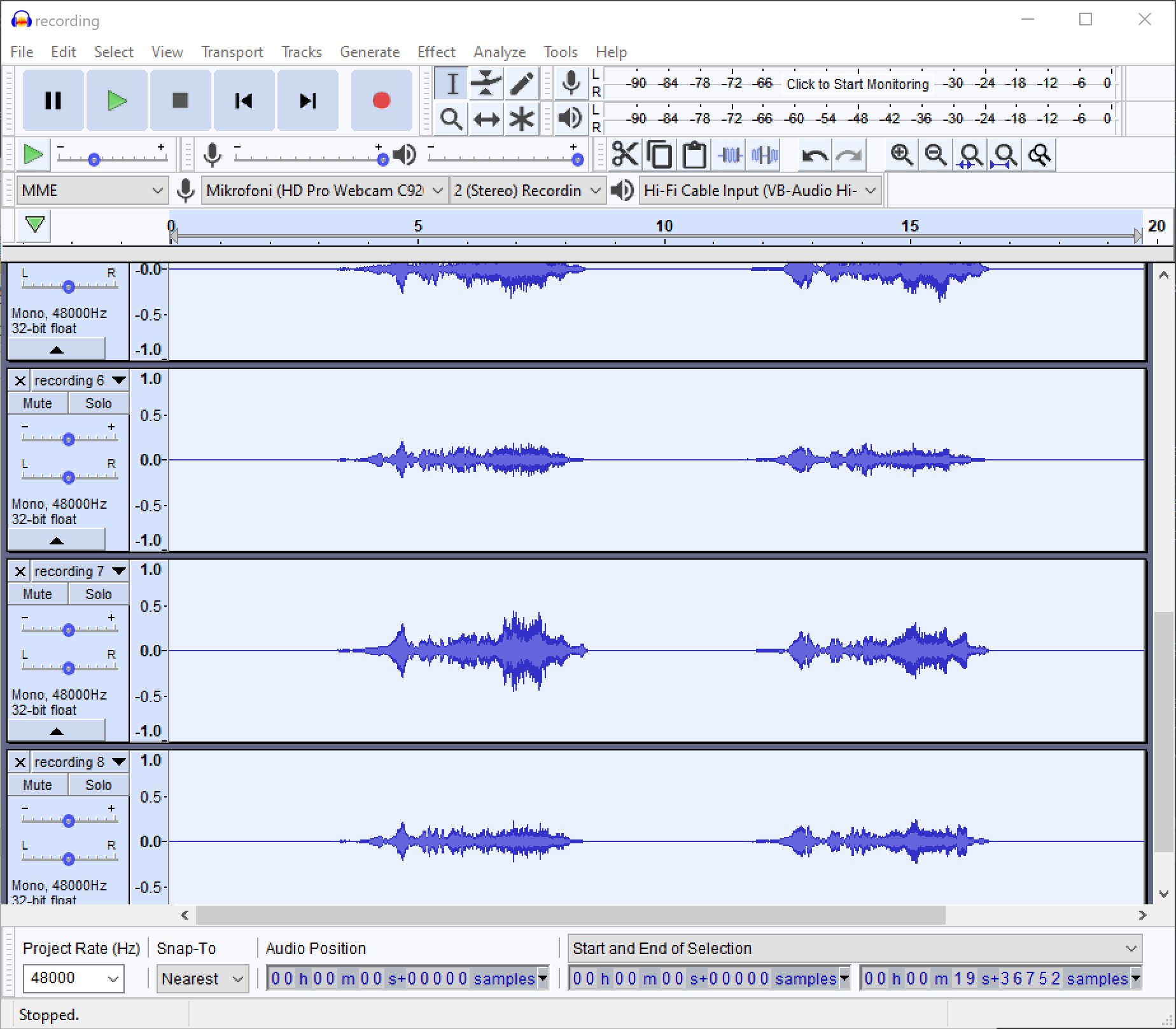 Surround Recording with Stereo Speakers