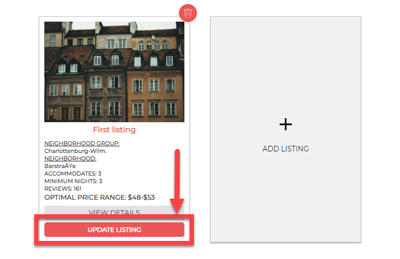 Update Listing