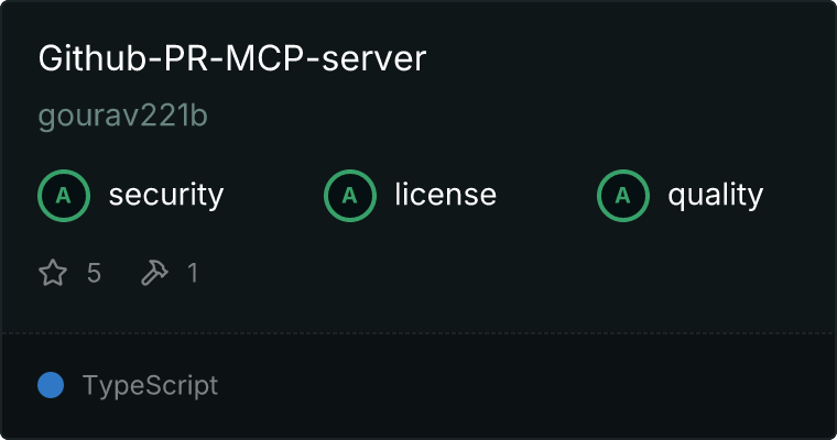GitHub PR Server MCP server