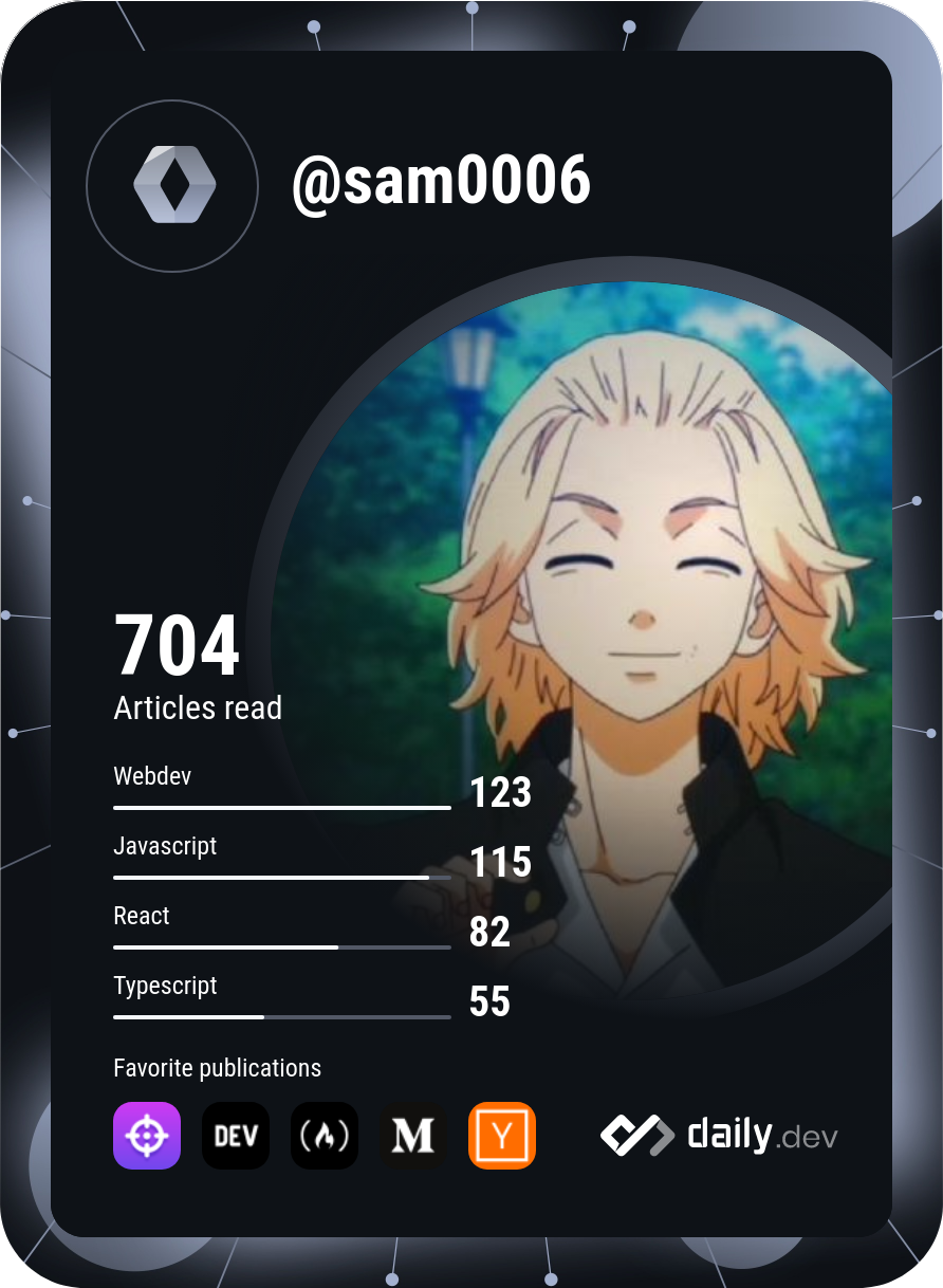 Sam's Dev Card