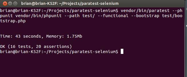 ParaTest Selenium Results