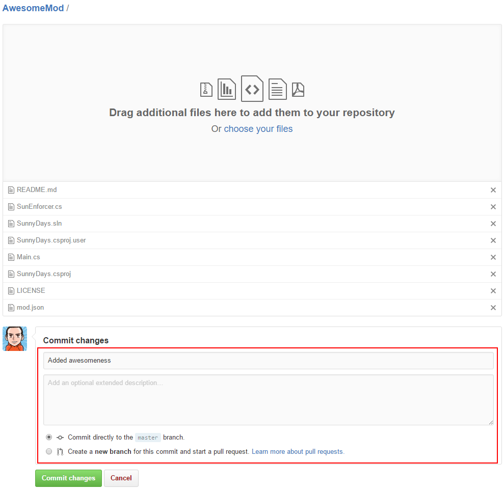 create commit