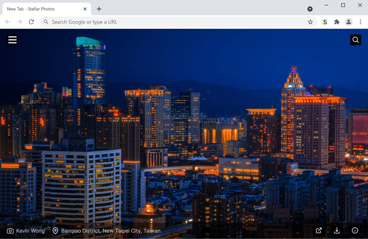 Screenshot of Stellar Photos on Google Chrome showing UI elements