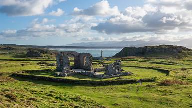 Ruins of St. Dwynwen's Church, Ynys Llanddwyn, Wales (© Photos by R A Kearton/Getty Images)