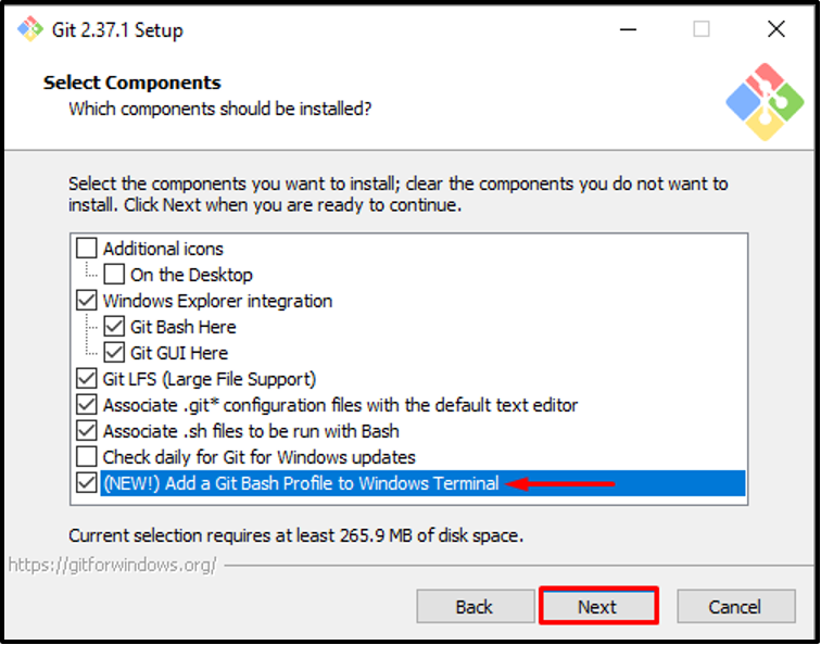 Intergate git-bash into Windows-Terminal