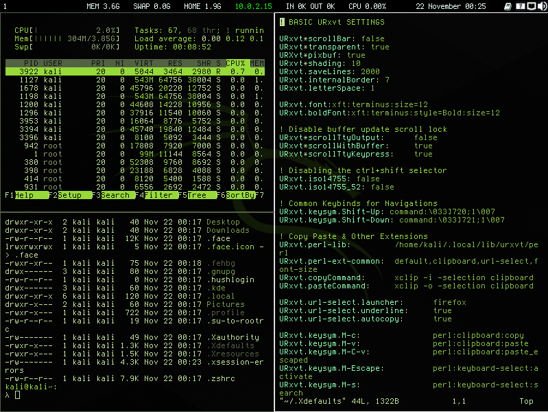 Preview of terminal colors