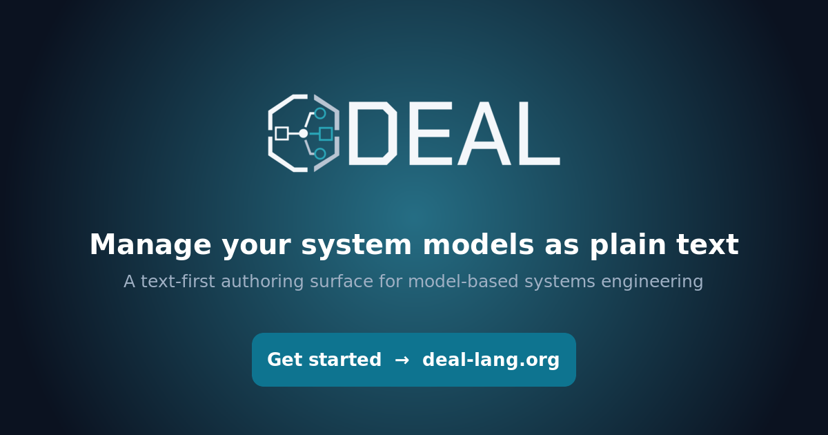 DEAL — Digital Engineering Authoring Language