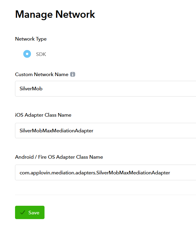 custom network settings