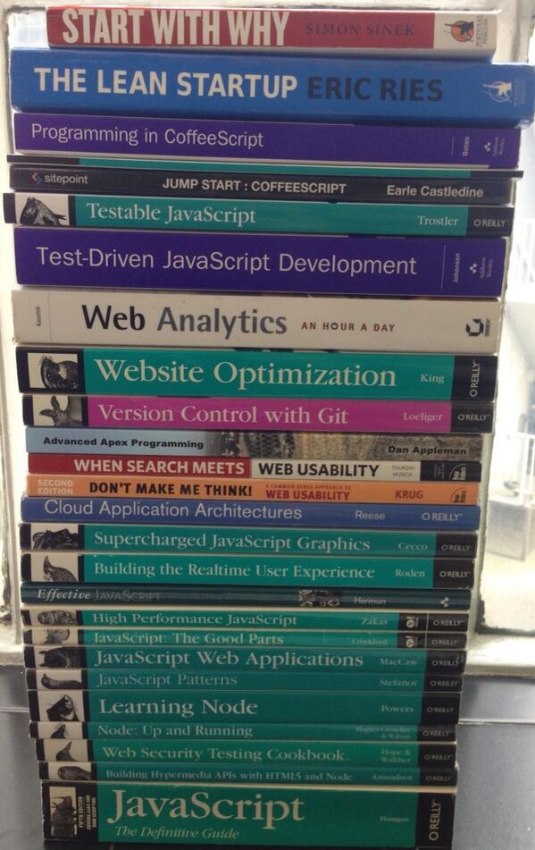 Stack of JavaScript Books