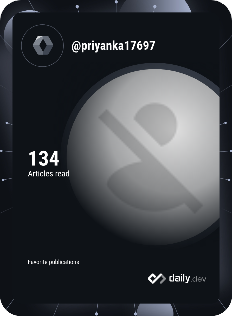 Priyanka Patel's Dev Card