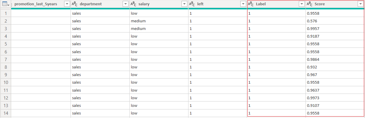 Final Output (after clicking on Table)