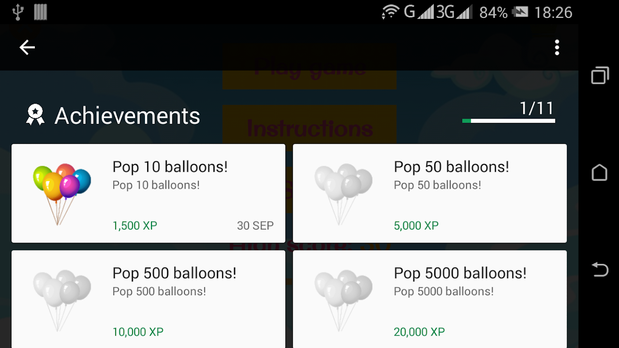 Google Play Games achievements