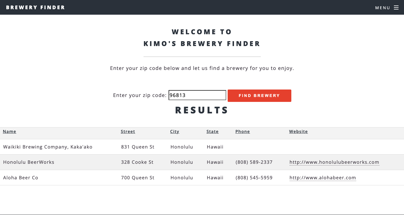 brewery finder app